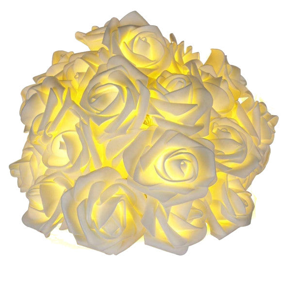 Indoor 2M 20Leds Rose Flower Fairy Waterproof Battery Operated Home Decor String Lights