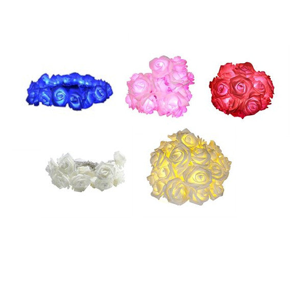 Indoor 2M 20Leds Rose Flower Fairy Waterproof Battery Operated Home Decor String Lights