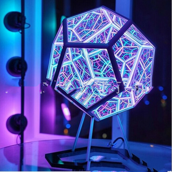 Infinite Dodecahedron Led Colourful Table Lamp Lamps