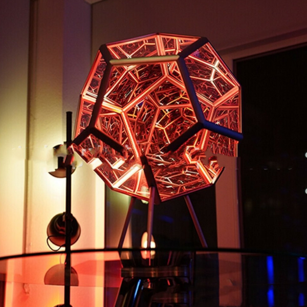 Infinite Dodecahedron Led Colourful Table Lamp Lamps