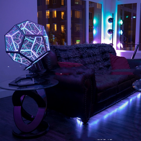 Infinite Dodecahedron Led Colourful Table Lamp