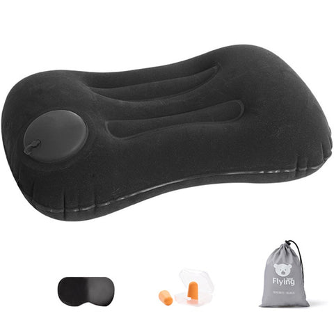 Inflatable Pillow Travel Air Eye Mask Earplugs Set For Neck Lumbar Back Inflatable Pillows
