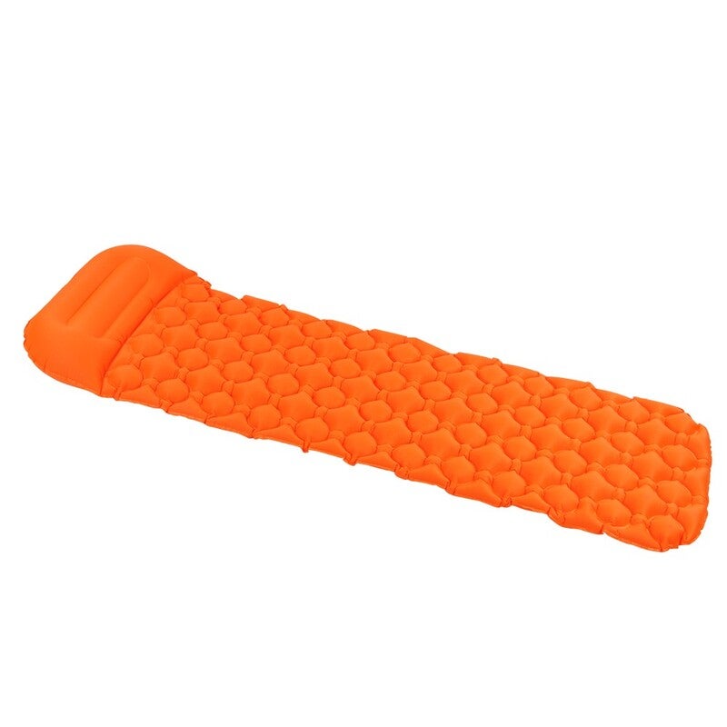 Inflatable Sleeping Pad Thickening Camping Mat Orange Sleeping Mats