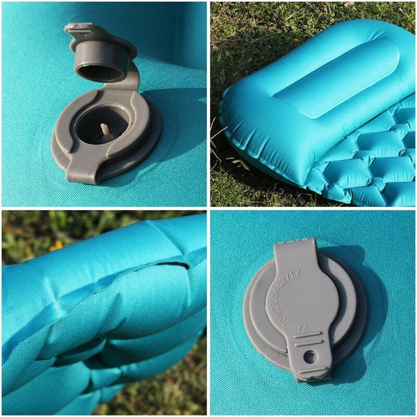 Inflatable Sleeping Pad Thickening Camping Mat Orange Sleeping Mats