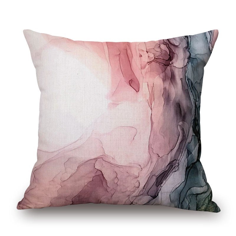 Ink Smoke On Cotton Linen Pillow Cover Cushions & Decorative Pillows