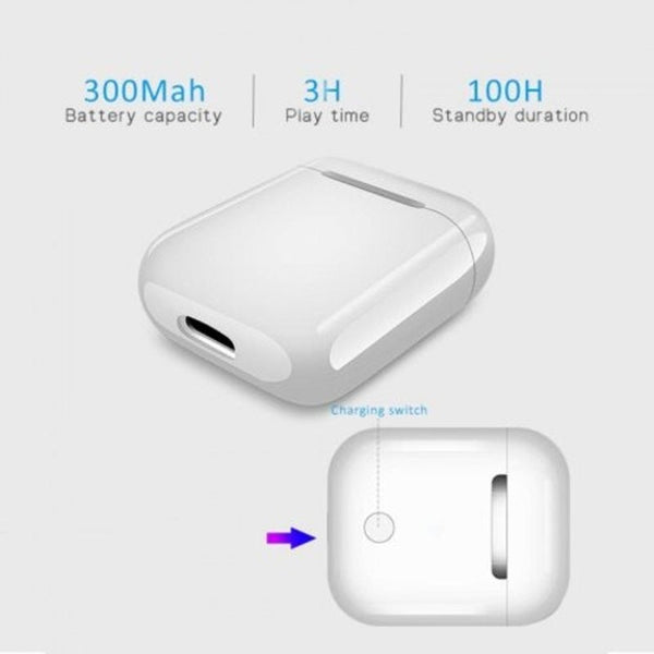 Inpods 12 Wireless Bluetooth 5.0 Hifi Headphones Pop Up Touch For All Smart Phone Headset White Earbuds