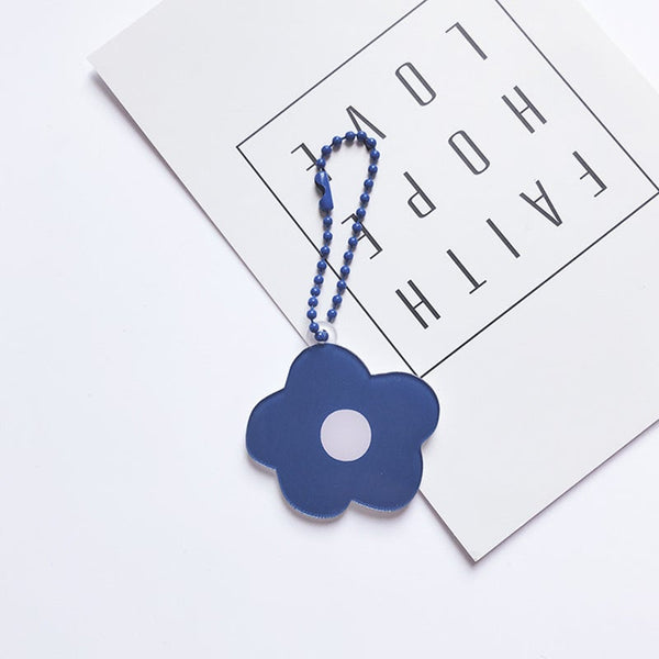 5Pcs Cute Cartoon Flower Acrylic Charm Key Chain Pendant Jewelry Decoration