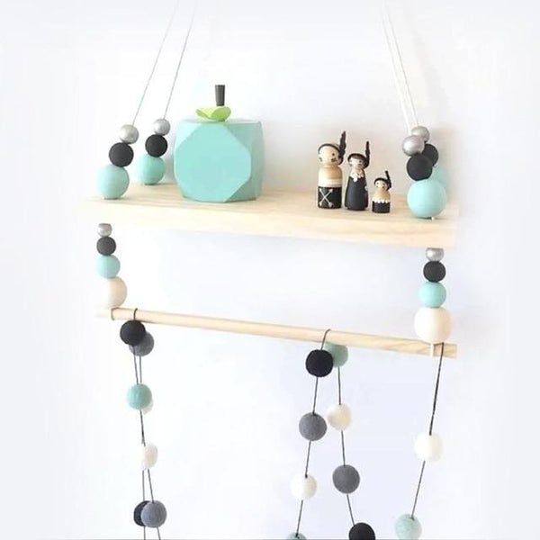 Nordic Style Beads Hanging Display Rack Wall Shelf Wall Hangings