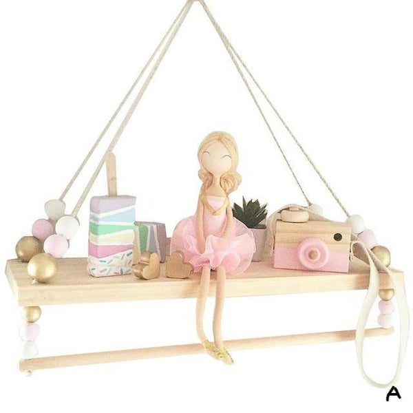 Nordic Style Beads Hanging Display Rack Wall Shelf Wall Hangings