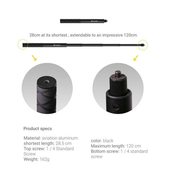 Invisible Selfie Stick 1 4 Inch Screw 28Cm 120Cm Length For One X Evo Camera Selfie Sticks