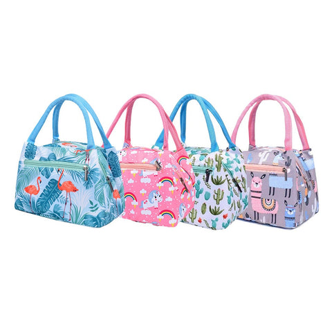 Insulated Lunch Bags Portable Pattern Food Storage Handheld Container
