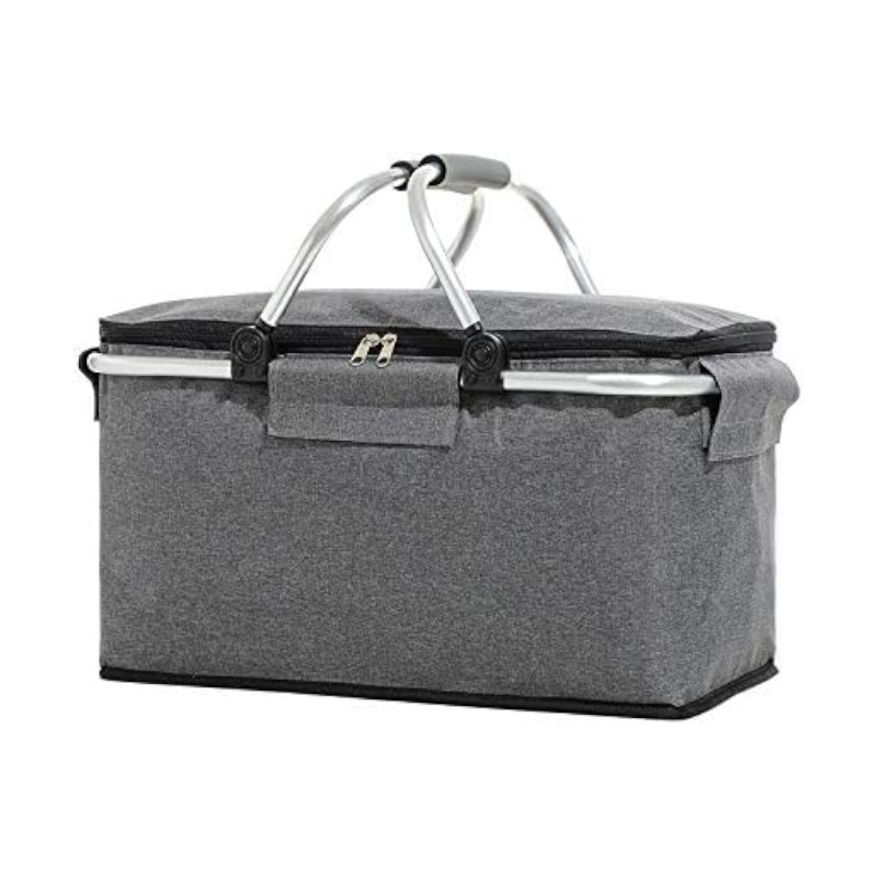 Insulated Picnic Basket Compressible Design Removable Large Capacity Picnic Accessories