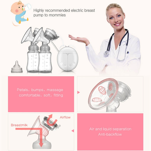 Intelligent Double Electric Breast Pump Automatic Milk Suction Hands Free Electric Breast Pumps