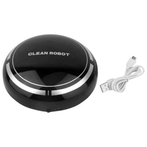 Intelligent Electric Vacuum Cleaner Wireless Automatic Multi Directional Round Smart Sweeping Household Cleaning Black