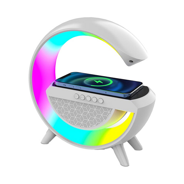 Smart Multifunctional Bedside Lamp: Wireless Charging, Ambient Light, Bluetooth Speaker