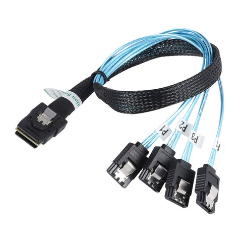Sas Sff 8087 36Pin To 4Sata 7Pin Cable 12Gbps Hard Drive Data Splitter Cord