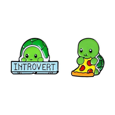 Turtle Pins With Pizza And Introverted