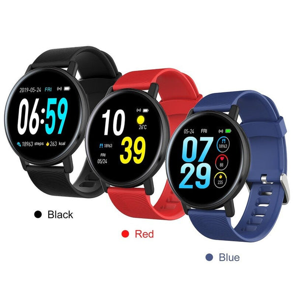 Ip67 Smart Bracelet Women Men Fitness Tracker Watch Heart Rate Blood Pressure Oxygen Step Counter Calorie Sleep Monitoring Blue Heart Rate Monitors