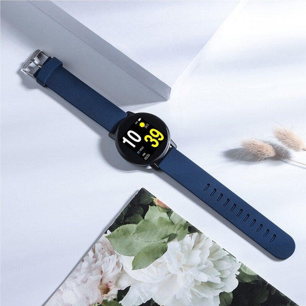 Ip67 Smart Bracelet Women Men Fitness Tracker Watch Heart Rate Blood Pressure Oxygen Step Counter Calorie Sleep Monitoring Blue Heart Rate Monitors