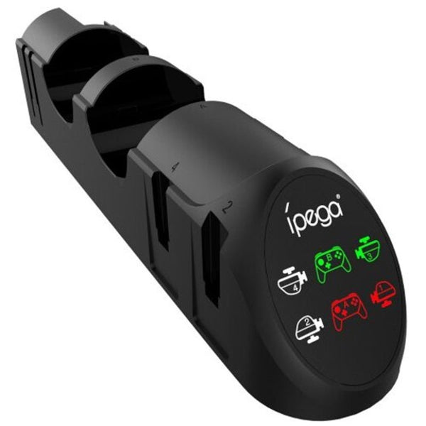 9187 Motorcycle 6 In Charging Base Dock For Nintendo Switch Joycon Pro Mirror Black Chargers & Charging Docks