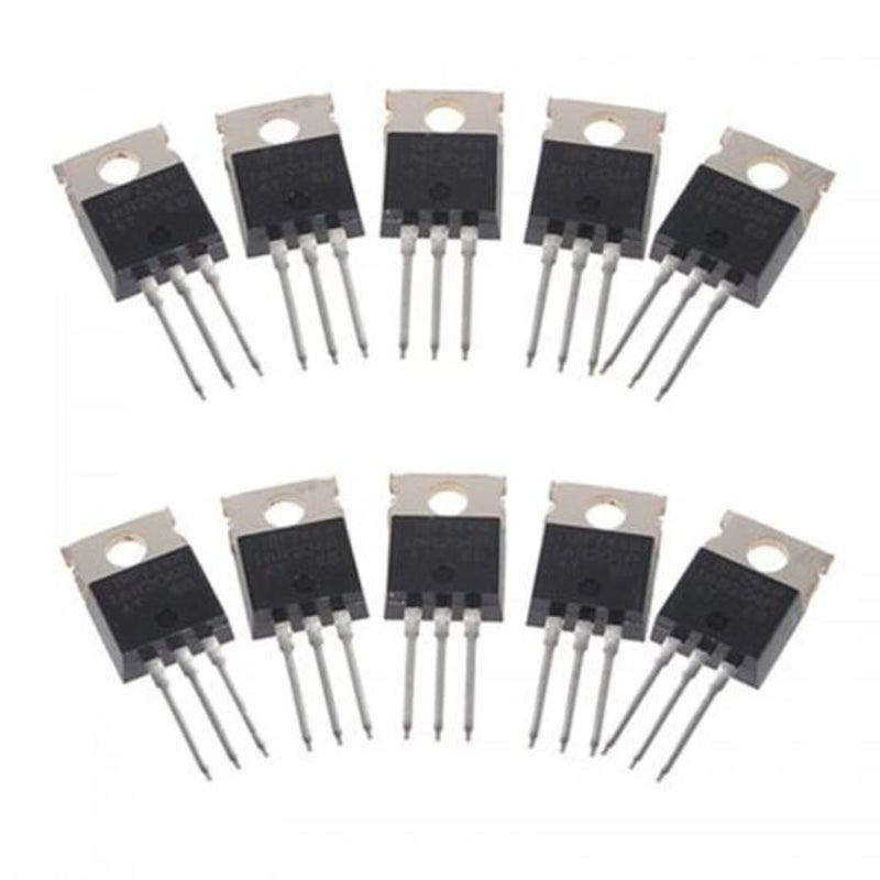 Irfz44n Channel 49A 55V Transistor Mosfet Component To 220 Power 5Pcs Black Transistors