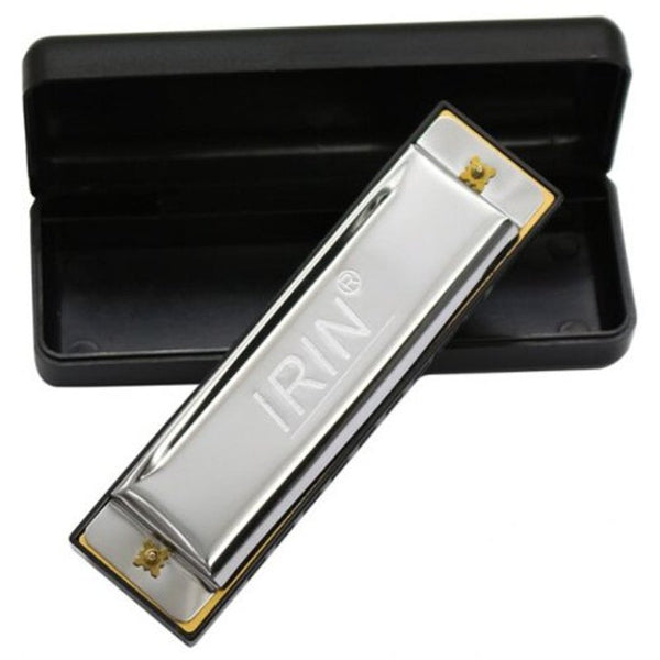 10 Hole 20 Tone C Key Blues Harmonica Silver Harmonicas