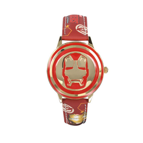 Veile Studios Creative Iron Man Marvel Avengers Stark Watch Flip Quartz Boy Child Children's Watches
