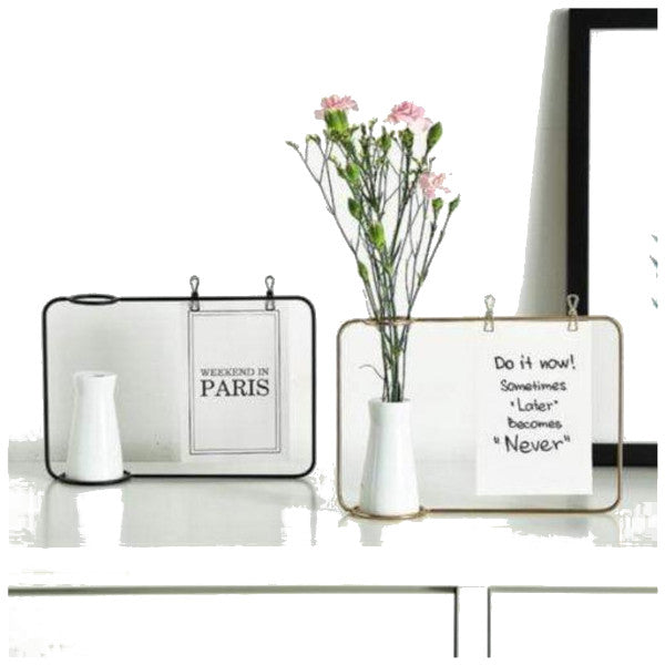 Iron Photo Frame With White Ceramic Vase Decor Vases