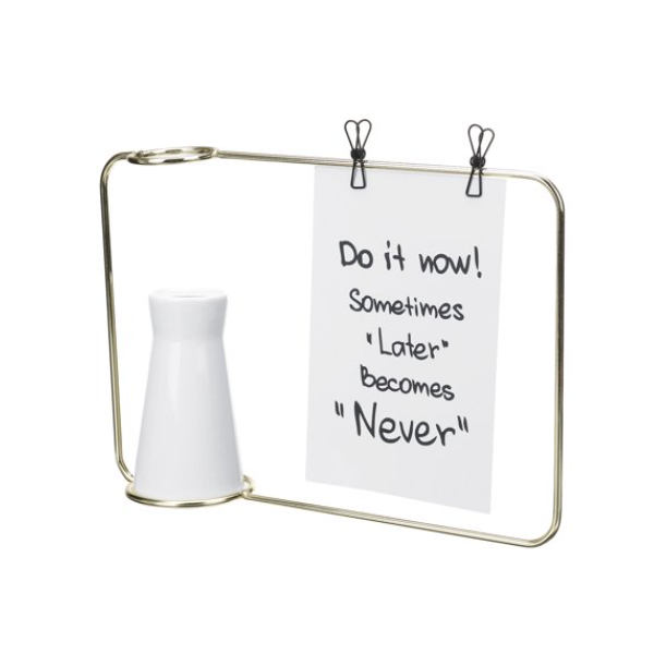 Vases Iron Photo Frame With White Ceramic Vase Home Decor