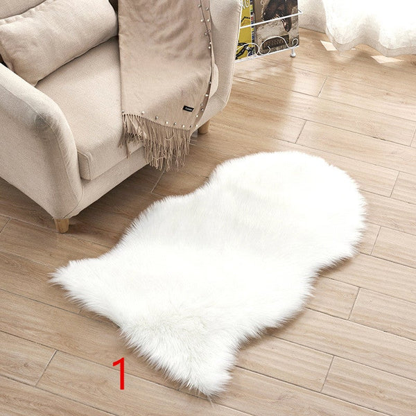 Irregular Artificial Wool Fur Soft Plush Rug Carpet Mat Ver 79 Rugs
