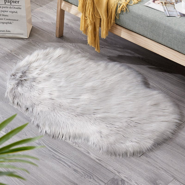Irregular Artificial Wool Fur Soft Plush Rug Carpet Mat Ver 46 Rugs