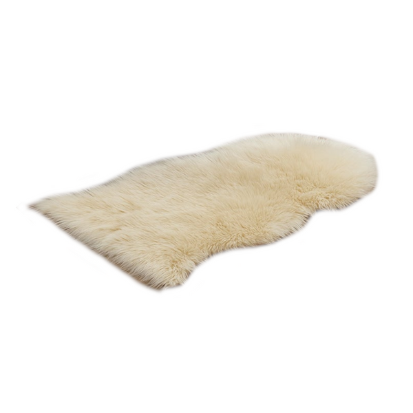 Irregular Artificial Wool Fur Soft Plush Rug Carpet Mat Ver 16 Rugs
