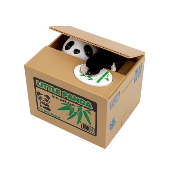 Kids Money Bank Automated Cat Panda Coin Thief Saving Box