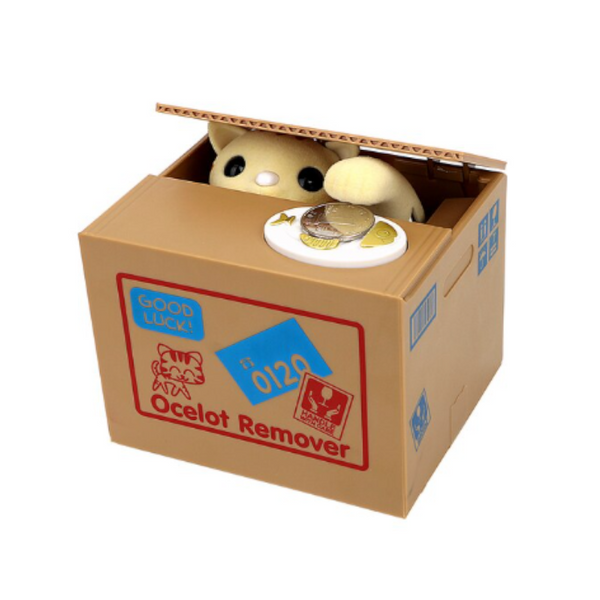 Kids Money Bank Automated Cat Panda Coin Thief Saving Box Money Boxes