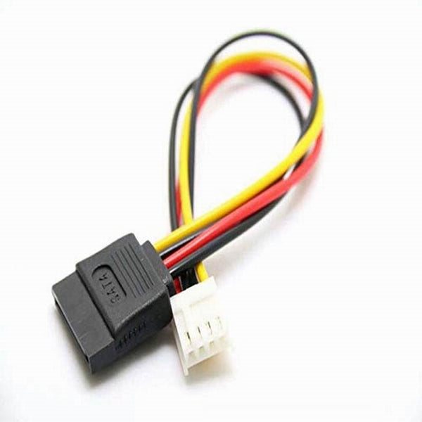 Itx Power Cord Sata 15P Female To Small 4Pin 2.54Mm Adapter Converter Power Cables & Connectors