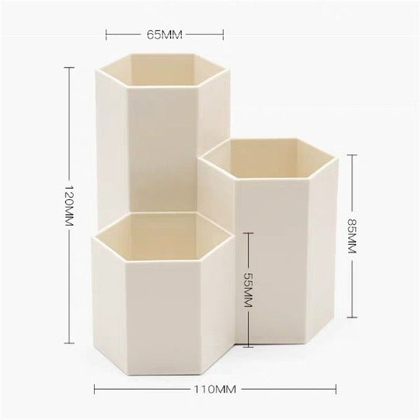 Japanese Creative Regular Hexagonal Plastic Pen Holder Makeup Storage Box Storage Boxes