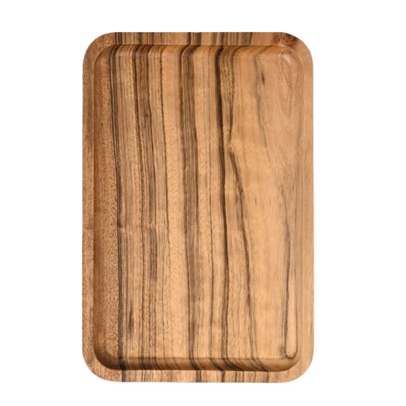 Japanese Rectangle Wood Pan Plate Fruit Dishes Saucer Tea Tray Dessert Dinner Bread Decorative Plates & Bowls