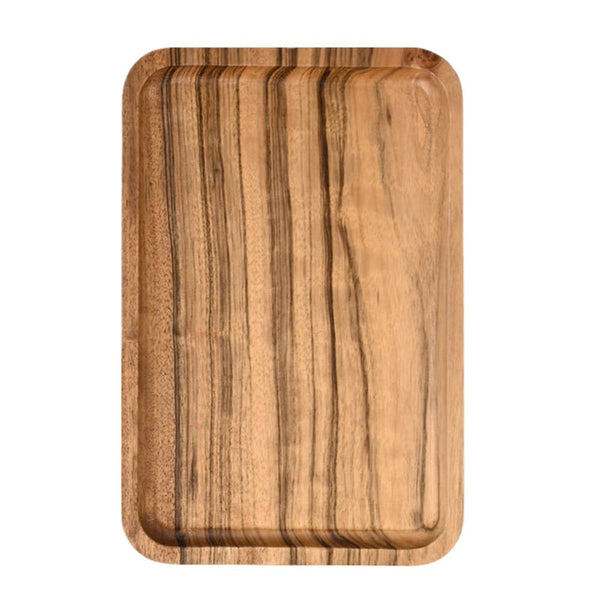 Japanese Rectangle Wood Pan Plate Fruit Dishes Saucer Tea Tray Dessert Dinner Bread Decorative Plates & Bowls