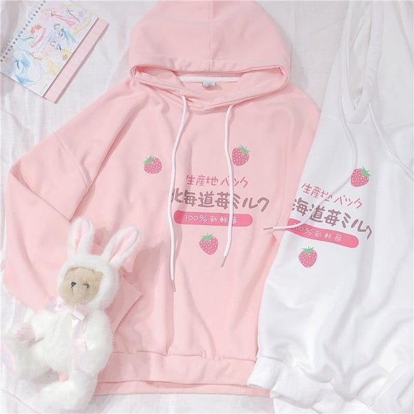 Japanese Strawberry Hoodie Jumpers & Cardigans