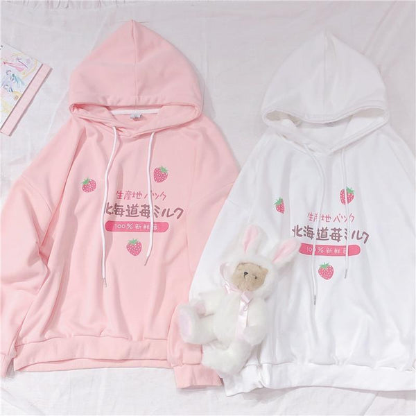 Japanese Strawberry Hoodie Jumpers & Cardigans
