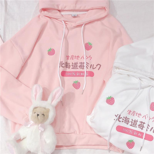 Japanese Strawberry Hoodie Jumpers & Cardigans