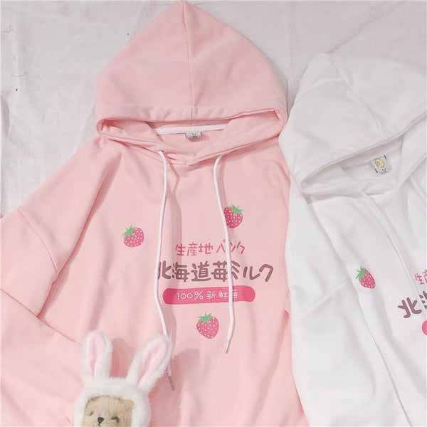 Japanese Strawberry Hoodie Jumpers & Cardigans