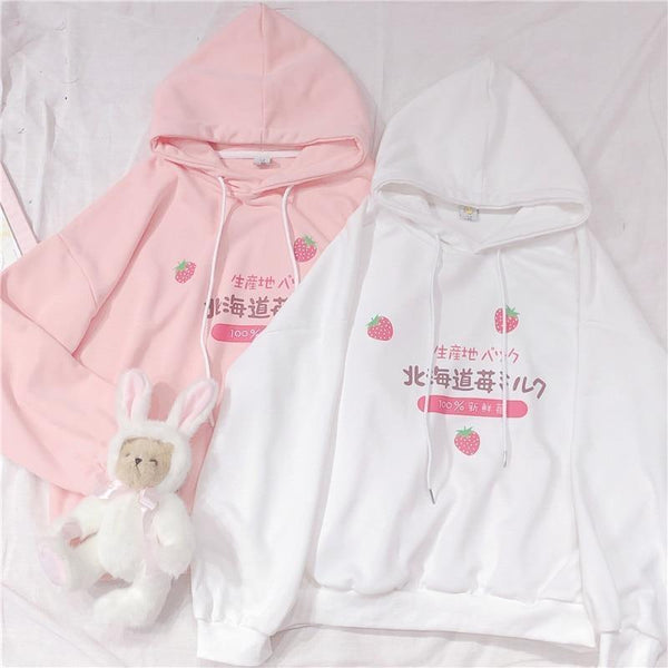 Japanese Strawberry Hoodie Jumpers & Cardigans