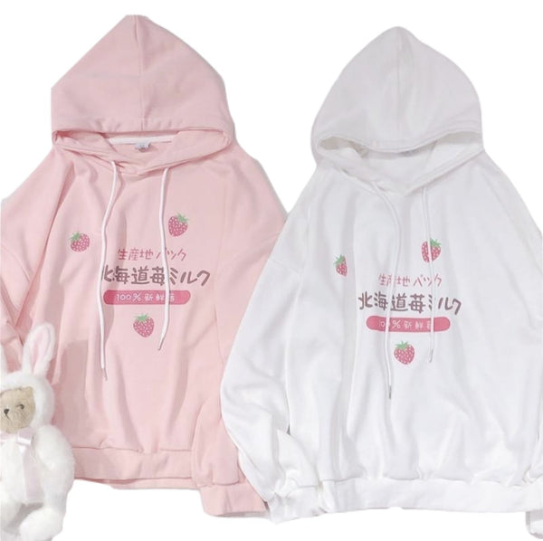Japanese Strawberry Hoodie Jumpers & Cardigans