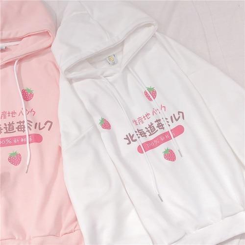 Japanese Strawberry Hoodie Jumpers & Cardigans