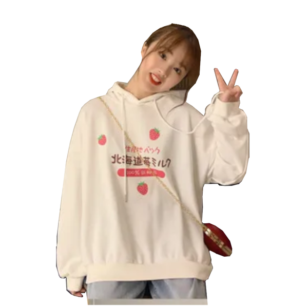 Japanese Strawberry Hoodie Jumpers & Cardigans