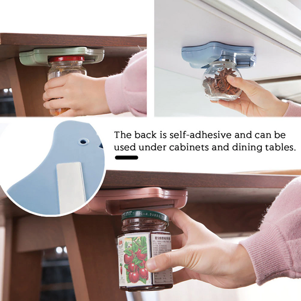 Jar Opener Under Cabinet Rotating Bottle Can Stainless Steel Lid Can Openers