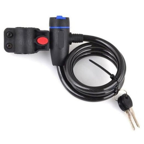 Jeb115 Bicycle Durable Anti Theft Steel Wire Lock Black Locks & Security