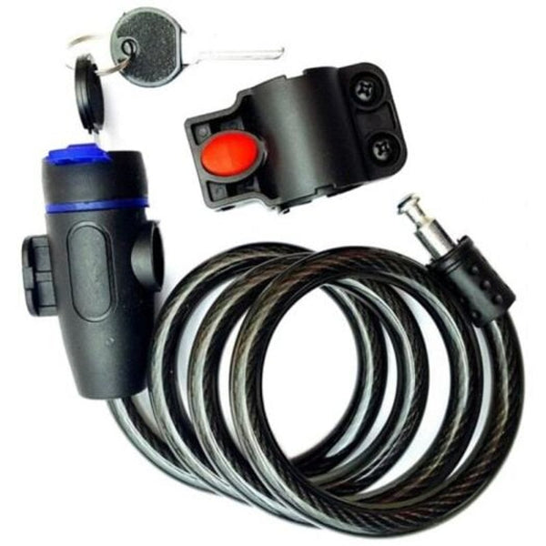 Jeb115 Bicycle Durable Anti Theft Steel Wire Lock Black Locks & Security