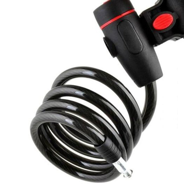 Jeb115 Bicycle Durable Anti Theft Steel Wire Lock Black